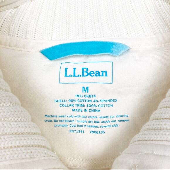 LL Bean Cream Button Front Cardigan Sz M - Picture 3 of 6